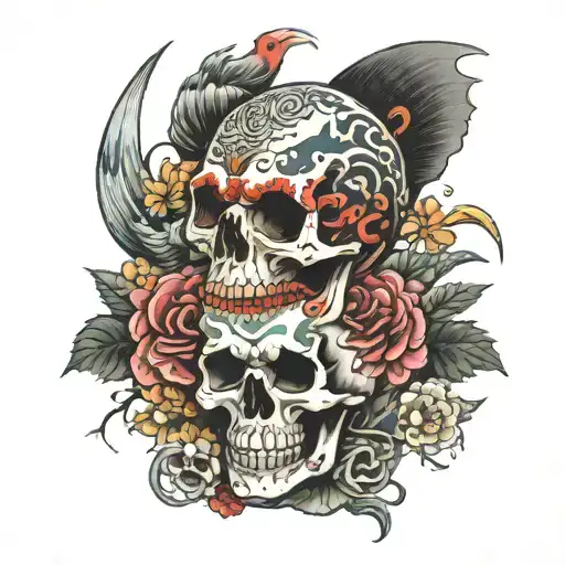Memento mori memento vivere tattoo design idea