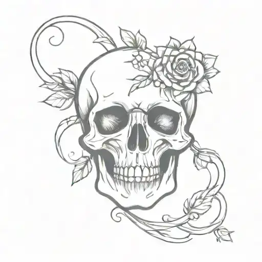 Memento mori memento vivere tattoo design idea