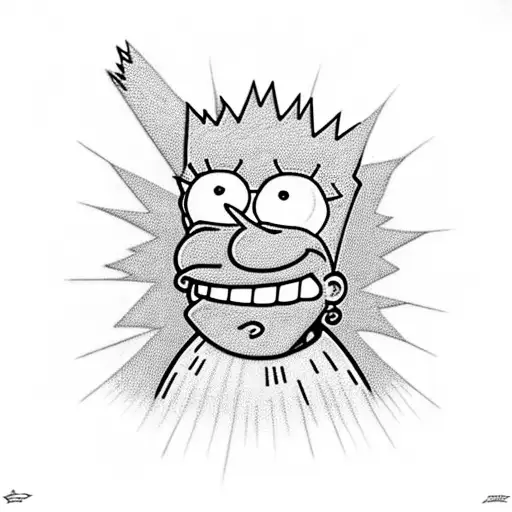 Bart Simpson tattoo design idea