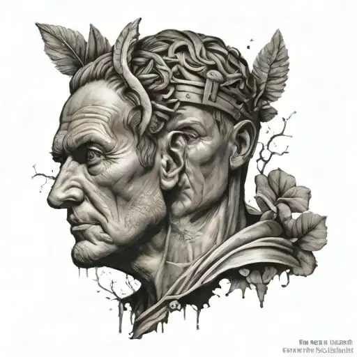 julius caesar tattoo design idea