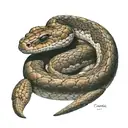 copperhead snake wrapped tattoo design idea