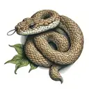 copperhead snake wrapped tattoo design idea