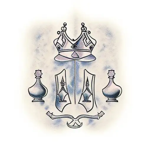 chess king and queen tattoo design idea