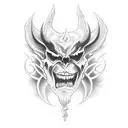 333 number devil style font tattoo design idea