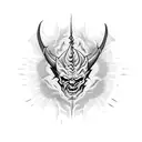 333 number devil style font tattoo design idea