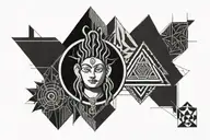 Aesthetic Shiva tattoo design idea