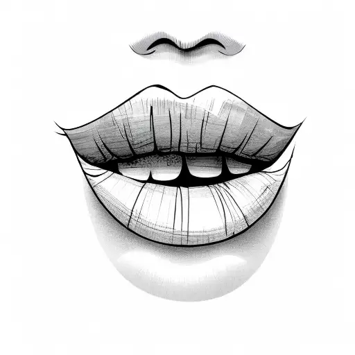 lips tattoo design idea