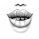 lips tattoo design idea