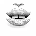 lips tattoo design idea