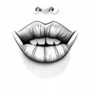 lips tattoo design idea