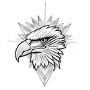 eagle with it's wings out facing forward tattoo design idea