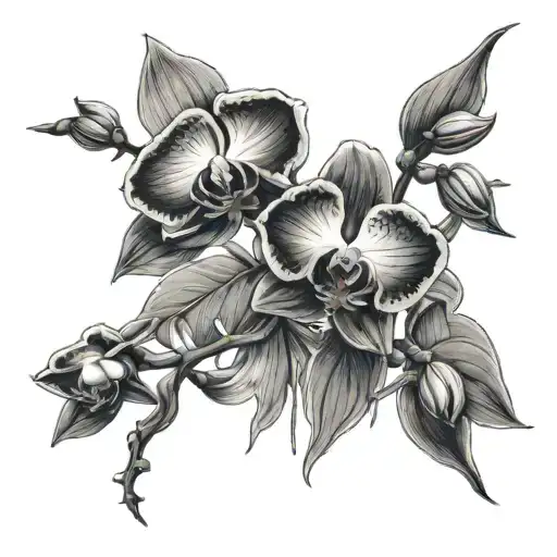orchid spine tattoo tattoo design idea