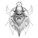 old odin with hood tattoo design idea