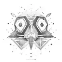 Constellation of African masks tattoo design idea