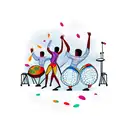 african people dancing and playing drums tattoo design idea