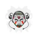 African mask edo nigeria with planets starring headphones tattoo design idea