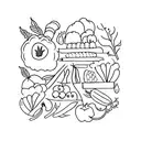 vegetable plot tattoo design idea