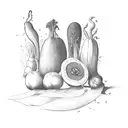 vegetable plot tattoo design idea