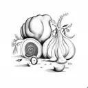 vegetable plot tattoo design idea
