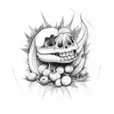 vegetable plot tattoo design idea