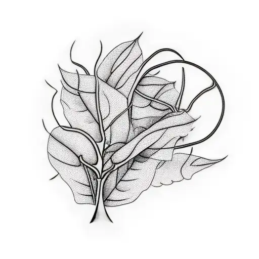 A coffee plant branch  tattoo design idea
