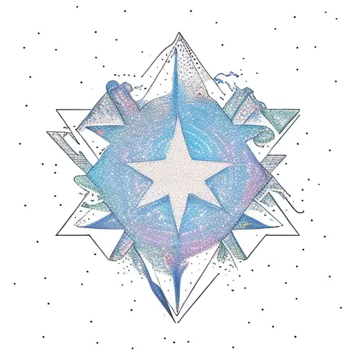 north star  tattoo design idea