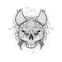 masks happy sad tattoo design idea