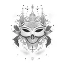 masks happy sad tattoo design idea