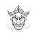 masks happy sad tattoo design idea