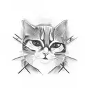 Create a tattoo that combines your love for cats and nightlife, with a mysterious feline in a club setting tattoo design idea