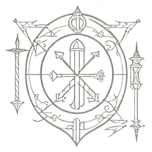 knights of the round table tattoo design idea
