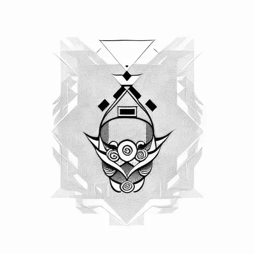 A minimalist tattoo representing stoicism philosophy  tattoo design idea