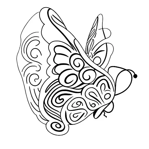 A semicolon transforming into a peaceful butterfly tattoo design idea