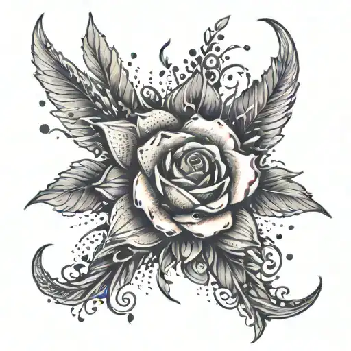 A colorful tattoo representing love, freedom, and rebellion tattoo design idea