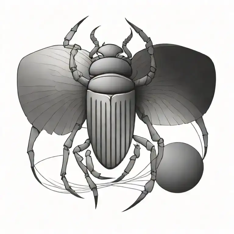 Egyptian scarab tattoo design idea