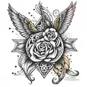A colorful tattoo representing love, freedom, and rebellion tattoo design idea