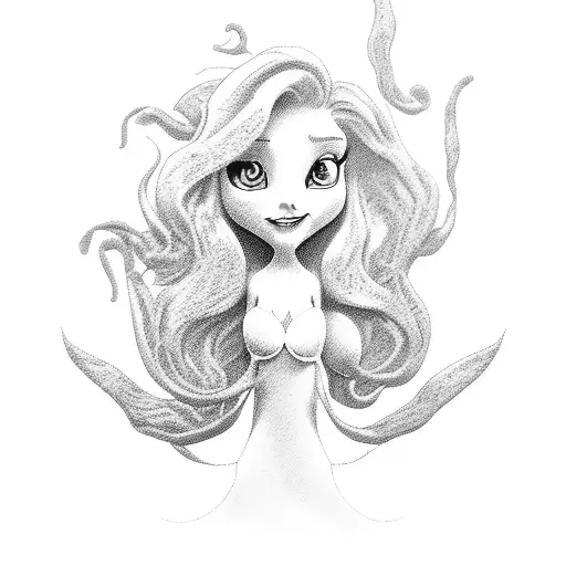 the little mermaid tattoo design idea