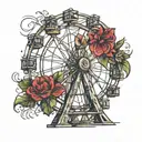 ferris wheel  tattoo design idea