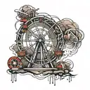ferris wheel  tattoo design idea
