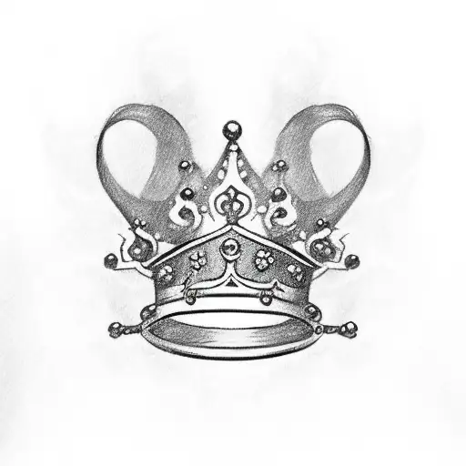 boyfriends initials N.L with a crown tattoo design idea