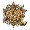 My daughters' names are AzraNil and Gökçe, I want a tattoo design with my daughters' names tattoo design idea