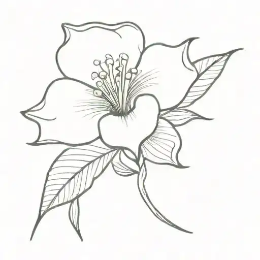 Hong Kong Bauhinia Flower tattoo design idea