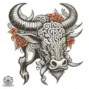 black bulls save finral tattoo design idea