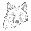 Wolf face tattoo design idea