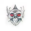 vulture with skull of animal tattoo design idea