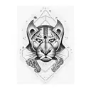 Panther tattoo design idea