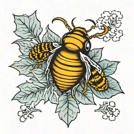  the word wilsey surrounded by leafs and honey suckles  tattoo design idea