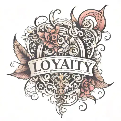loyalty writing poetry tattoo design idea