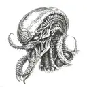realistic xenomorph Alien from Alien movie tattoo design idea