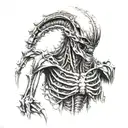 realistic xenomorph Alien from Alien movie tattoo design idea